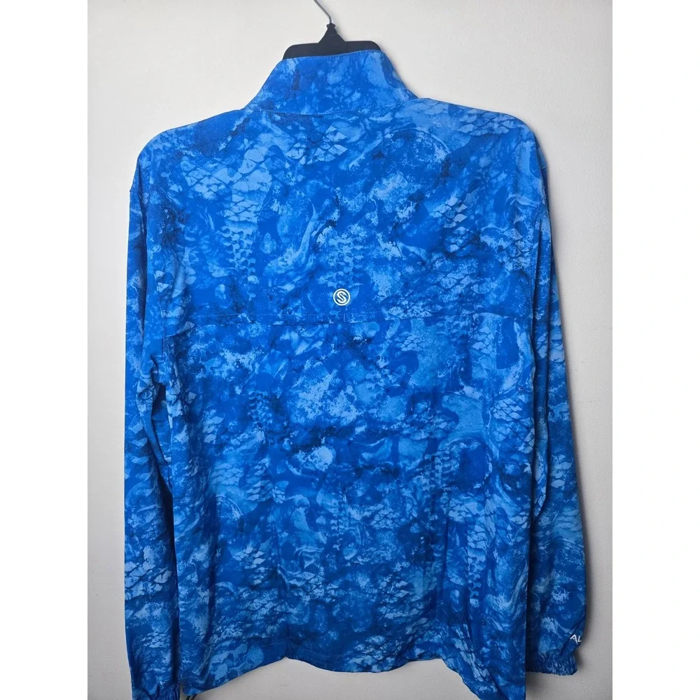 Scales‎ Men's Quarter Zip Jacket Royal Camo Small NWT - Picture 5 of 7
